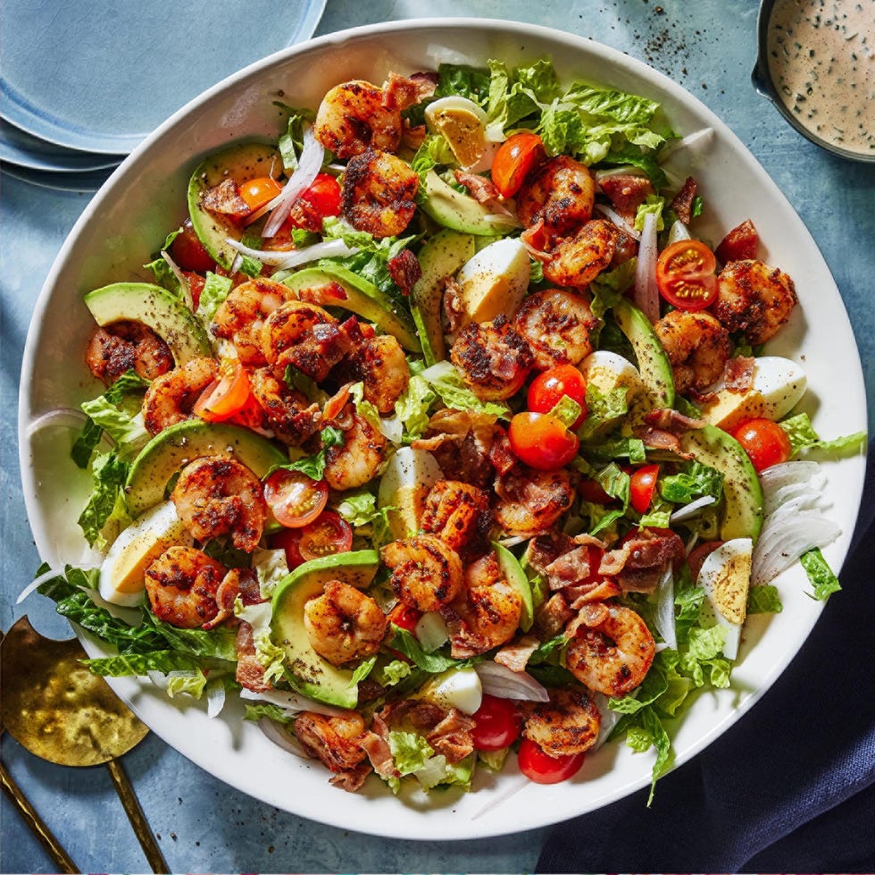 Alex Snodgrass' Cajun Cobb Salad With Shrimp Has a Spicy Kick